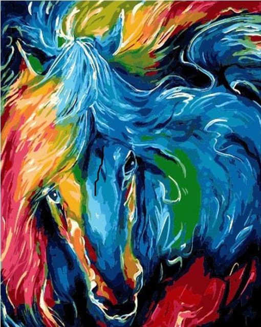 Colorful Horse Paint By Numbers