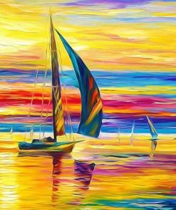 Colorful Sailing Boats Paint By Numbers