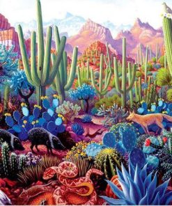 Colorful Succulents Desert Paint By Numbers