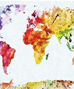 Colorful World Map Paint By Numbers