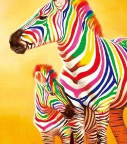 Colorful Zebra Animals Paint By Numbers