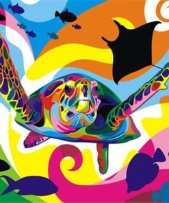 Colourful Sea Turtle Paint By Numbers