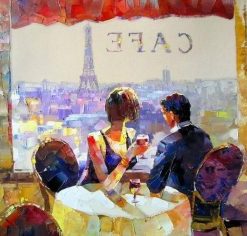 Couple in Paris Paint By Numbers