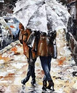 Couples Umbrella Paint By Numbers
