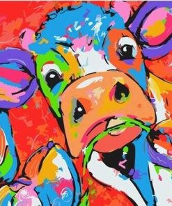 Cow Eating Flower Paint By Numbers