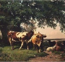 Cows Under Trees Paint By Numbers