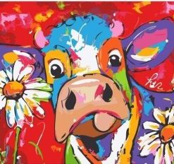 Cows and Flowers Paint By Numbers
