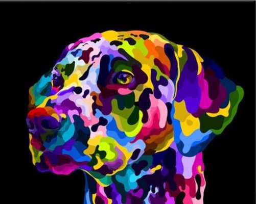 Dog On Pop Art Paint By Numbers