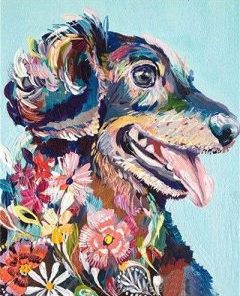 Dog Portrait of Flowers Paint By Numbers