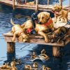 Doggies and Ducks Paint By Numbers