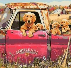 Dogs In Truck Paint By Numbers