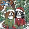 Dogs in Christmas Paint By Numbers