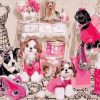 Dogs in Pink Dresses Paint By Numbers