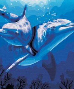 Dolphins In Water Paint By Numbers