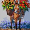 Donkey With Flowers Paint By Numbers