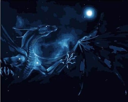 Dragon in Space Paint By Numbers