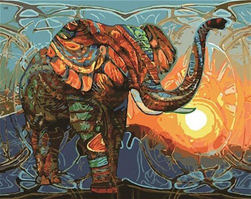 Elephant Animal Paint By Numbers