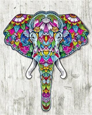 Elephant Embroidery Paint By Numbers