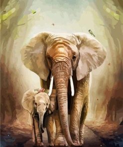 Elephant Motherhood Paint By Numbers