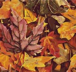 Falling Fall Leaves Paint By Numbers