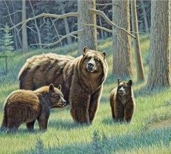 Family Bears Paint By Numbers