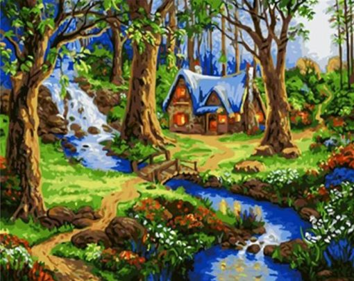 Fantasy House Forest Paint By Numbers