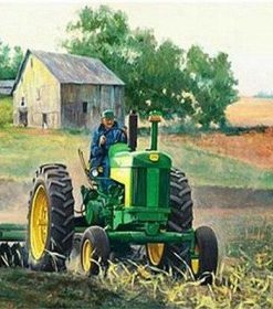 Farmer Plowing Paint By Numbers
