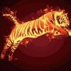 Flame Tiger Paint By Numbers