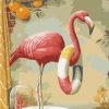 Flamingo Swimming Ring Paint By Numbers