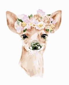 Floral Fawn Paint By Numbers