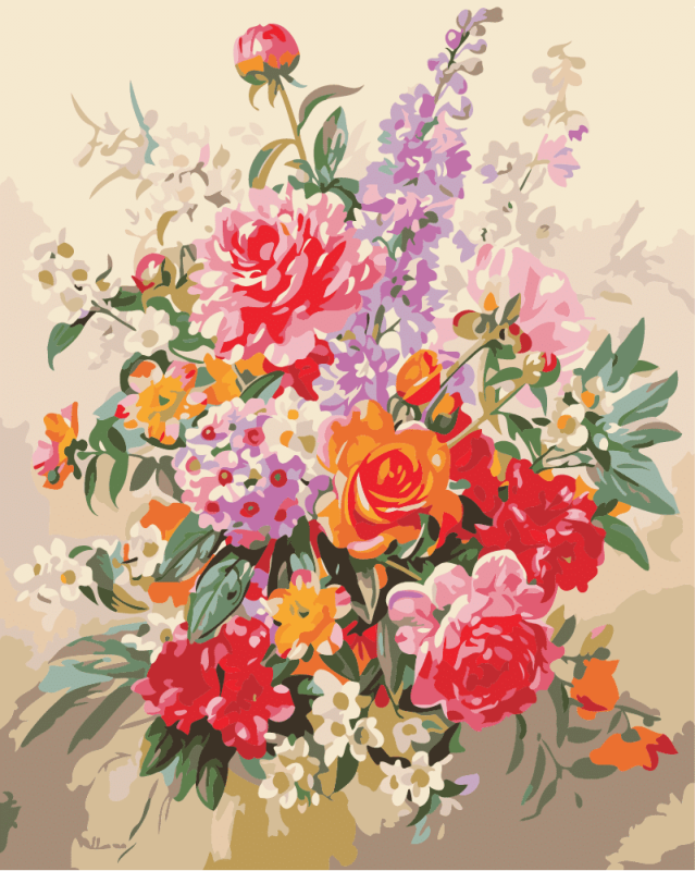 Flower Bouquet Paint By Numbers