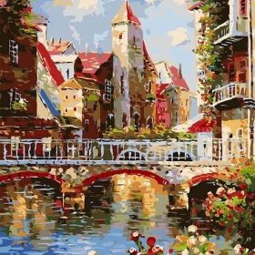 Flower Bridge In Amsterdam Paint By Numbers