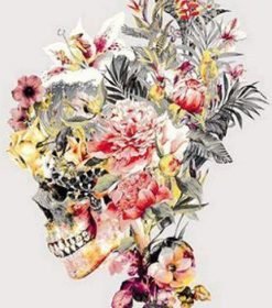 Flowers Skull Paint By Numbers