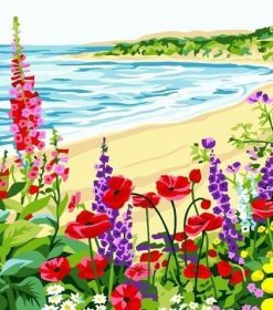 Flowers on The Beach Paint By Numbers