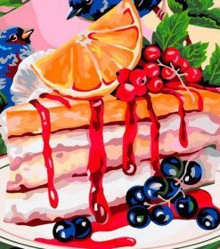 Fruit Cake Still Life Paint By Numbers