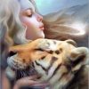 Girl And Tiger Love Paint By Numbers