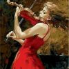 Girl Playing Violin Paint By Numbers
