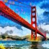 Golden Gate Bridge Abstract Paint By Numbers