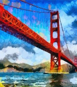 Golden Gate Bridge Abstract Paint By Numbers