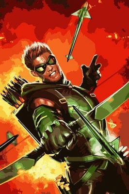 Green Arrow paint by numbers