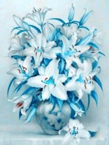 Heart Lily Flower Paint By Numbers