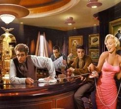 Hollywood Celebrities in a Bar Paint By Numbers