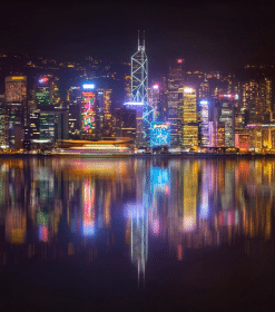 Hong Kong Skyline Lights Paint By Numbers
