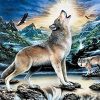 Howling Wolf paint by numbers