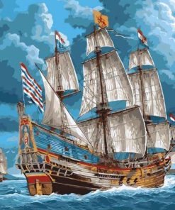 India Company Ship Paint By Numbers
