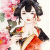 Japanese Geisha Paint By Numbers