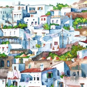 Lindos Village Paint By Numbers