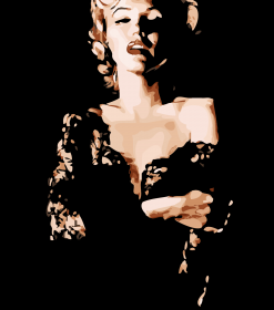 Marilyn Monroe In Black Dress Paint By Numbers