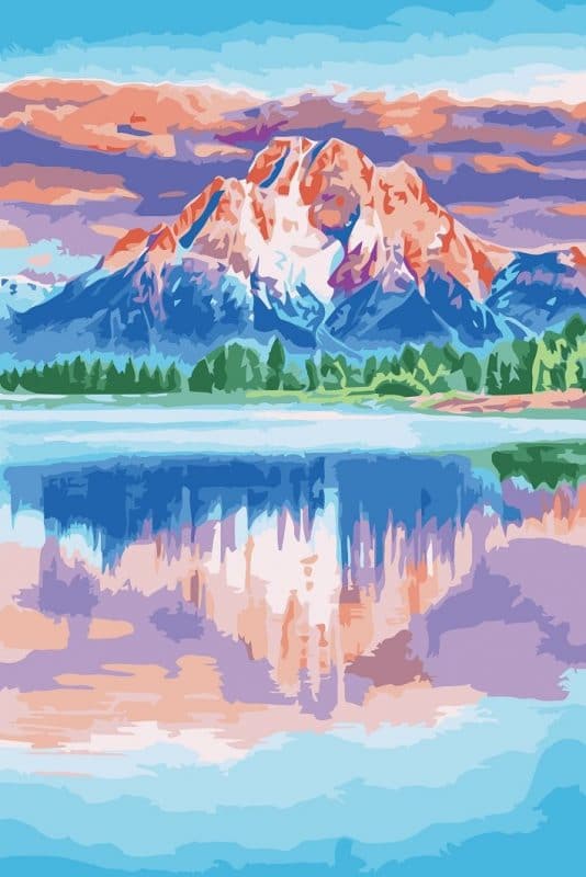 Mirror Mountain Paint By Numbers