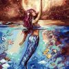 Moonlight Mermaid Cartoon Paint By Numbers